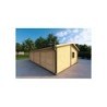 Garage in legno TRE POSTI 9x6 44mm, fronte lato destro