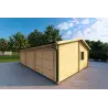 Garage in legno TRE POSTI 9x6 44mm, fronte lato destro