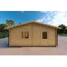 Garage in legno TRE POSTI 9x6 44mm, lato sinistro