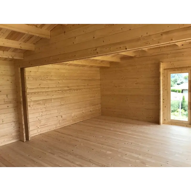 Casa di legno AUGUSTA 8x6 44 mm, realizzazione interno pareti