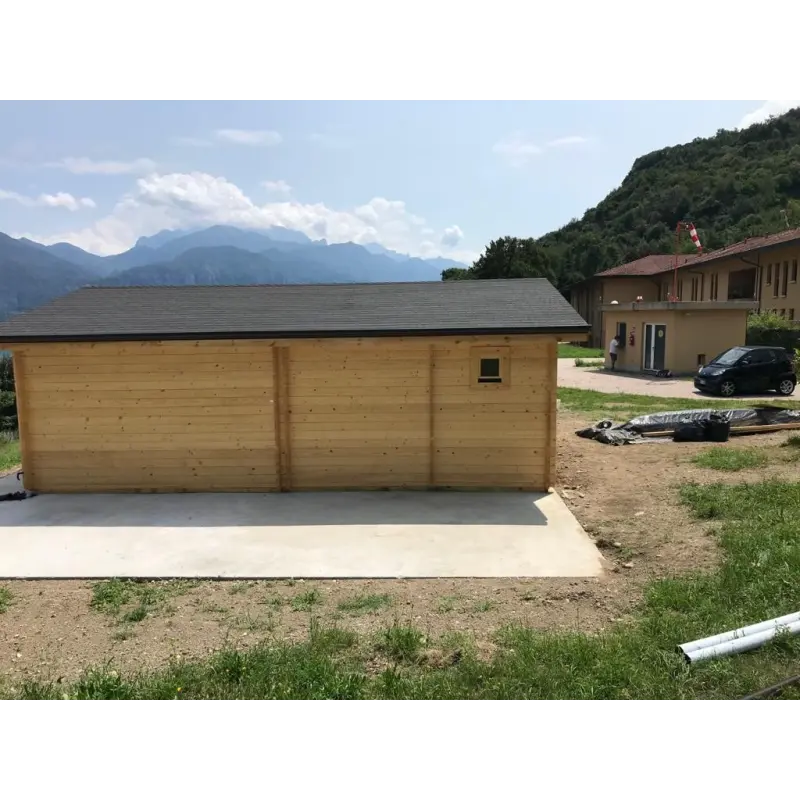 Casa di legno AUGUSTA 8x6 44 mm, realizzazione retro