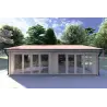 Casa di legno AUGUSTA 8x6 44 mm, vista frontale