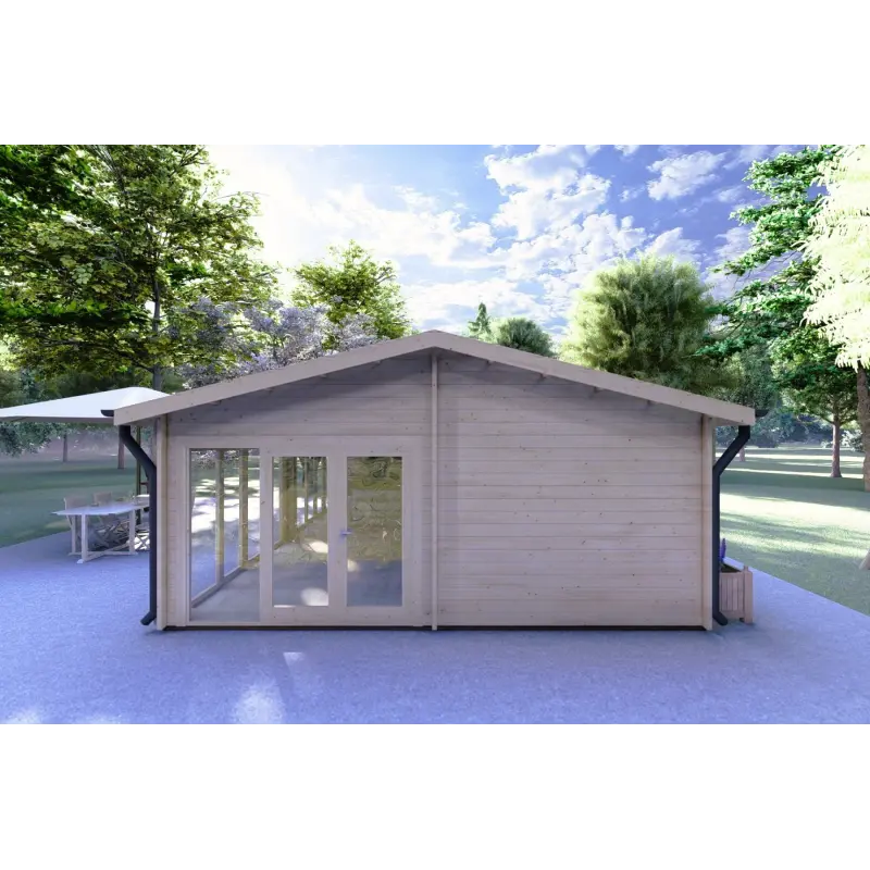 Casa di legno AUGUSTA 8x6 44 mm, lato destro
