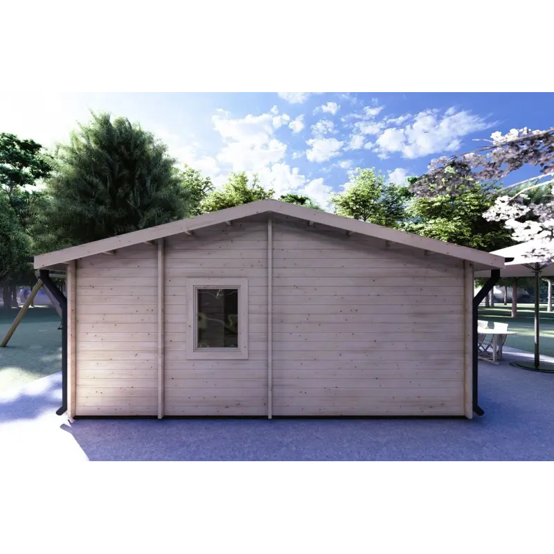 Casa di legno AUGUSTA 8x6 44 mm, lato sinistro