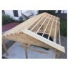 Tettoia auto in legno DOPPIA con ripostiglio 6x7.75 44mm, realizzazione tetto
