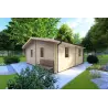 Casa di legno IRMA 6x6 44 mm, fronte lato destro