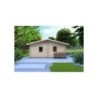 Casa di legno IRMA 6x6 44 mm, vista frontale