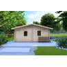 Casa di legno IRMA 6x6 44 mm, vista frontale