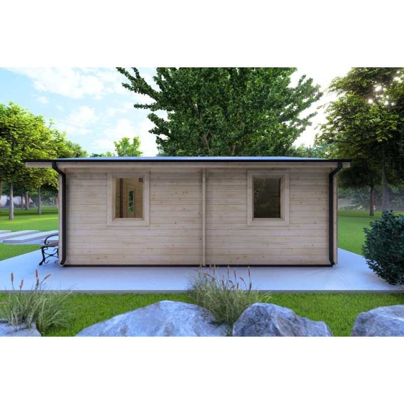 Casa di legno IRMA 6x6 44 mm, lato destro