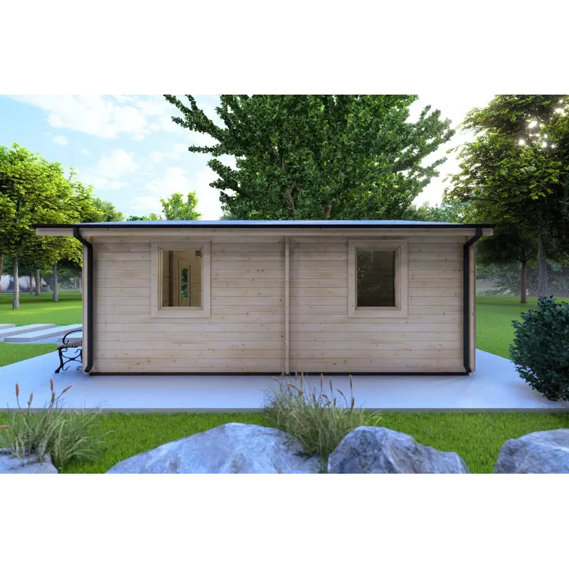 Casa di legno IRMA 6x6 44 mm, lato destro