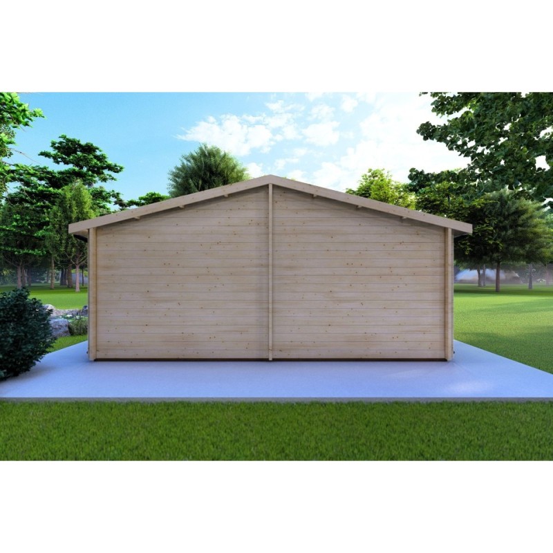 Casa di legno IRMA 6x6 44 mm, retro