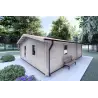 Casa di legno DALIA 6x8 44 mm, fronte lato destro