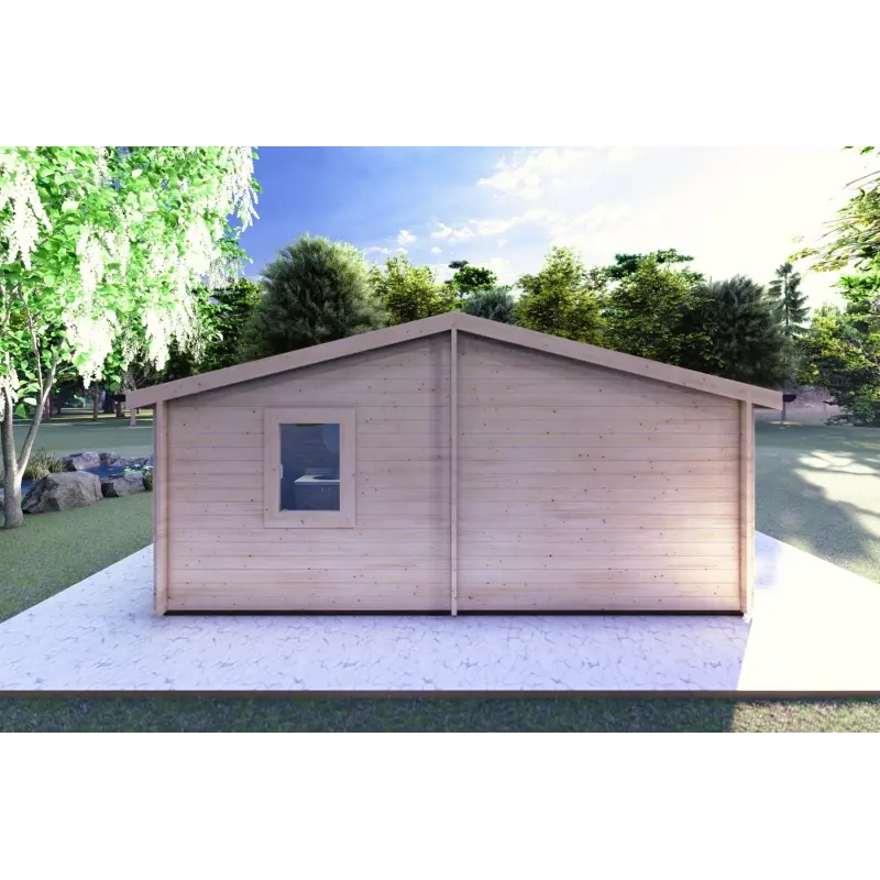 Casa di legno DALIA 6x8 44 mm, retro