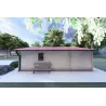 Casa di legno DALIA 6x8 44 mm, lato destro