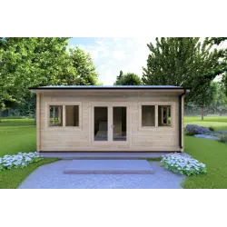 Casa in legno da giardino CAMILLA 5.5x4.2 44 mm, vista frontale