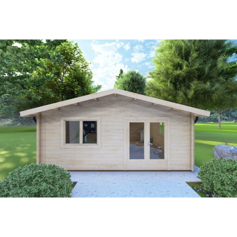 Casetta da giardino LELLA 5x5 44 mm, vista frontale