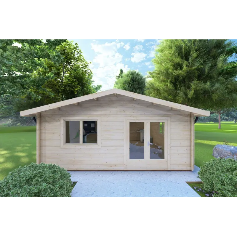 Casetta da giardino LELLA 5x5 44 mm, vista frontale