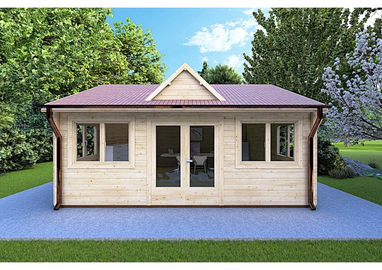 Casetta da giardino VIOLA 6x5.2 44 mm, vista frontale