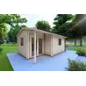 Casetta in legno SONIA 6x4 44 mm, fronte lato sinistro