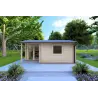 Casetta in legno SONIA 6x4 44 mm, vista frontale