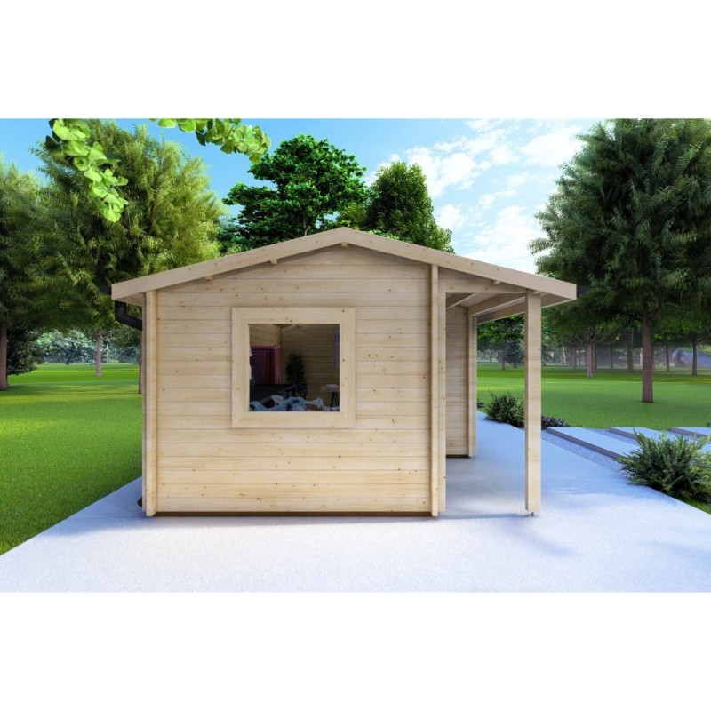 Casetta in legno SONIA 6x4 44 mm, lato sinistro