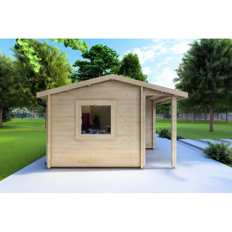 Casetta in legno SONIA 6x4 44 mm, lato sinistro
