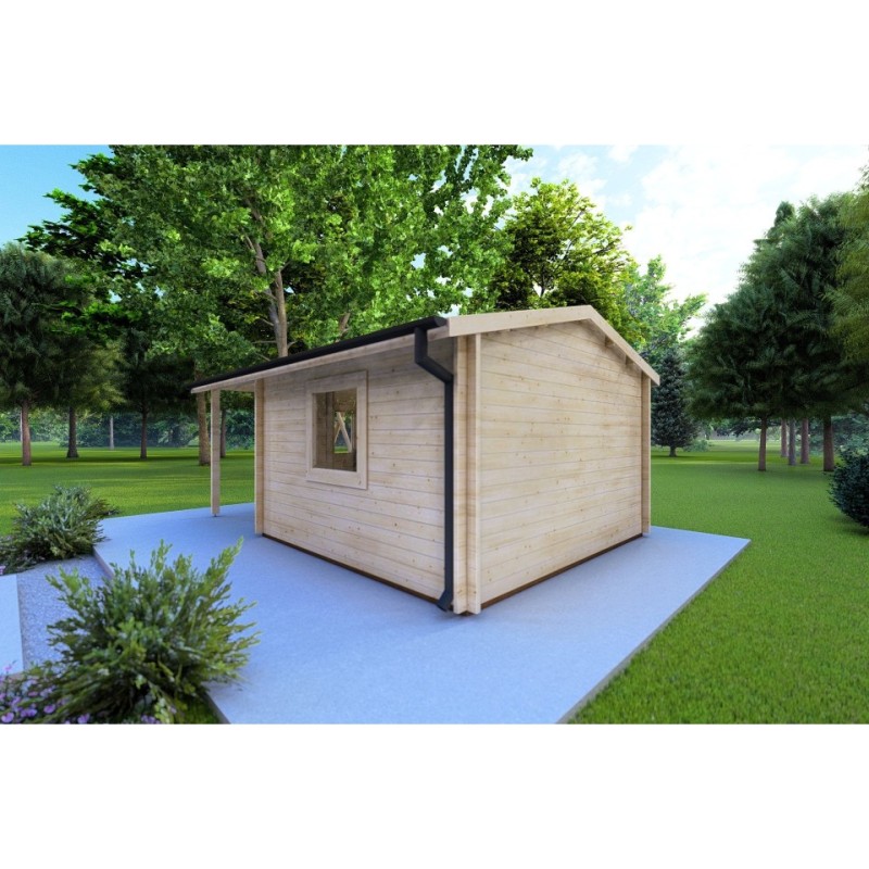 Casetta in legno SONIA 6x4 44 mm, lato destro
