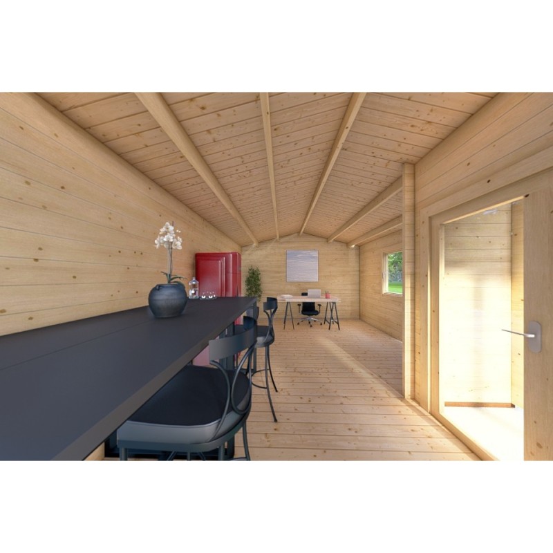 Casetta in legno SONIA 6x4 44 mm, interno