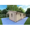 Casa in legno coibentata ALMA 6x11 44/100/44 mm, fronte lato destro