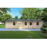 Casa in legno coibentata ALMA 6x11 44/100/44 mm, lato sinistro