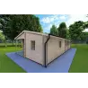 Casa coibentata in legno ALMA 6x12 44/10/44 mm, fronte lato destro