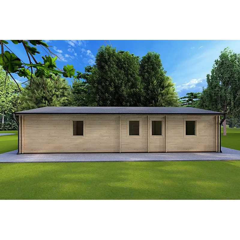 Casa coibentata in legno ALMA 6x12 44/10/44 mm, lato sinistro