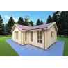 Casa di legno coibentata NOEMI 10x6 44/100/44 mm, fronte lato destro