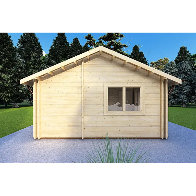 Casa di legno coibentata NOEMI 10x6 44/100/44 mm, lato sinistro