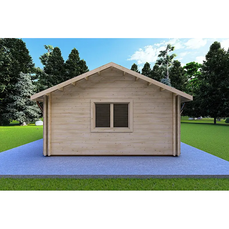 Casa di legno coibentata NOEMI 10x6 44/100/44 mm, lato destro