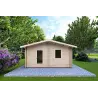 Casa in legno coibentata IRMA 5x6 44/100/44 mm, vista frontale