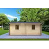 Casa in legno coibentata IRMA 5x6 44/100/44 mm, lato destro
