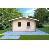 Casa coibentata in legno DALIA 6x8 44/100/44 mm, vista frontale