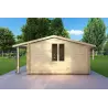 Casa di legno coibentata ADELE 8x6 44/100/44 mm, lato destro