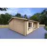 Casa coibentata in legno GIADA 10x7.20 44/100/44 mm, fronte lato sinistro