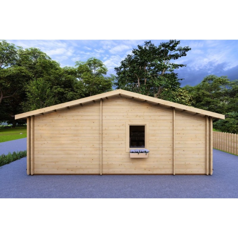 Casa coibentata in legno GIADA 10x7.20 44/100/44 mm, lato destro
