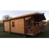 Casa di legno coibentata ELBA 6x6 44/100/44 mm, lato sinistro
