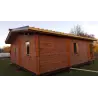 Casa di legno coibentata ELBA 6x6 44/100/44 mm, realizzazione retro sinistro