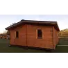 Casa di legno coibentata ELBA 6x6 44/100/44 mm, realizzazione retro