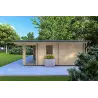 Casa di legno coibentata ELBA 6x6 44/100/44 mm, lato destro