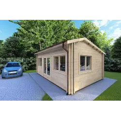 Casa coibentata CAMILLA 5.5x4.2 44/100/44 mm, fronte lato destro