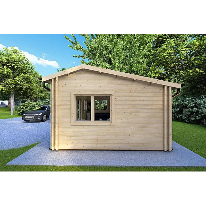 Case in legno coibentata CAMILLA 6x4.2 44/100/44 mm, lato destro