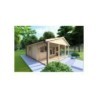 Casa in legno PERLA 6x6 44 mm, fronte lato sinistro