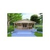 Casa in legno PERLA 6x6 44 mm, vista frontale