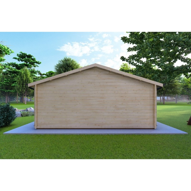Casa in legno PERLA 6x6 44 mm, retro